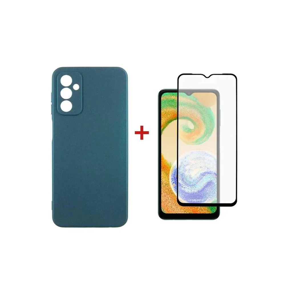 Чохол для смартфона Dengos Samsung Galaxy A04s Case + Glass (Green) (DG-KM-78)