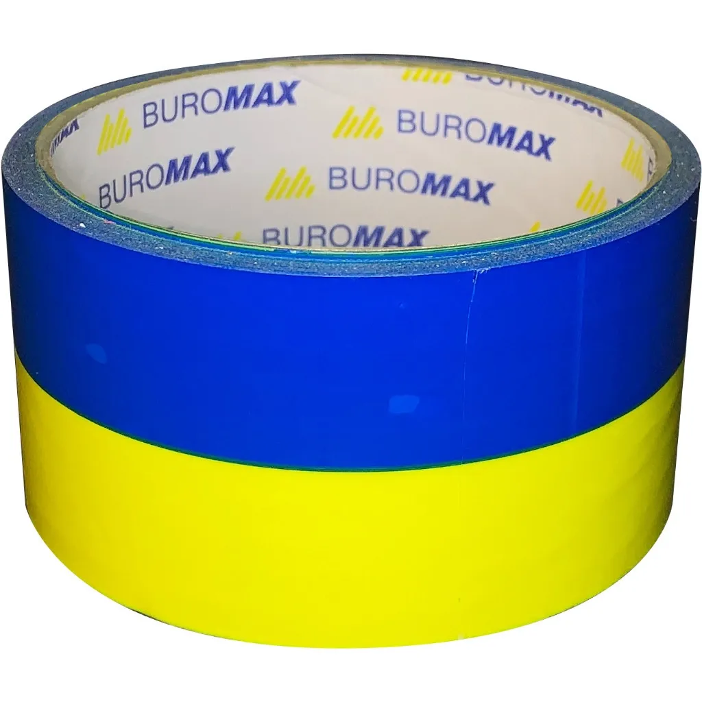 Скотч Buromax 48 мм х 35 м Синьо-жовта (BM.7007-85)