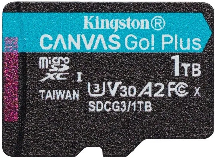 Карта пам'яті  KINGSTON microSDXC Canvas Go! Plus 1TB UHS-I U3 V30 A2 Class 10 (SDCG3/1TBSP)