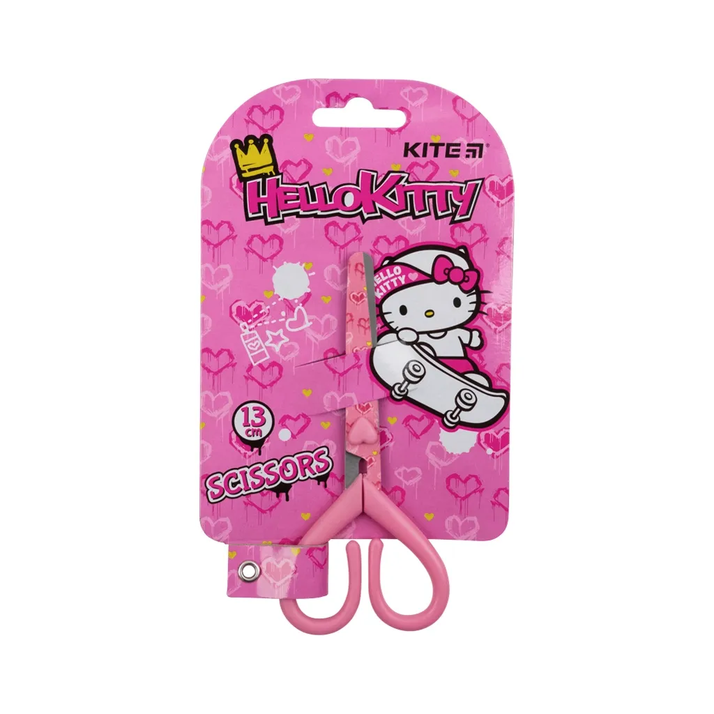 Ножницы Kite детские с рисунком на лезвии Hello Kitty, 13 см (HK21-121)