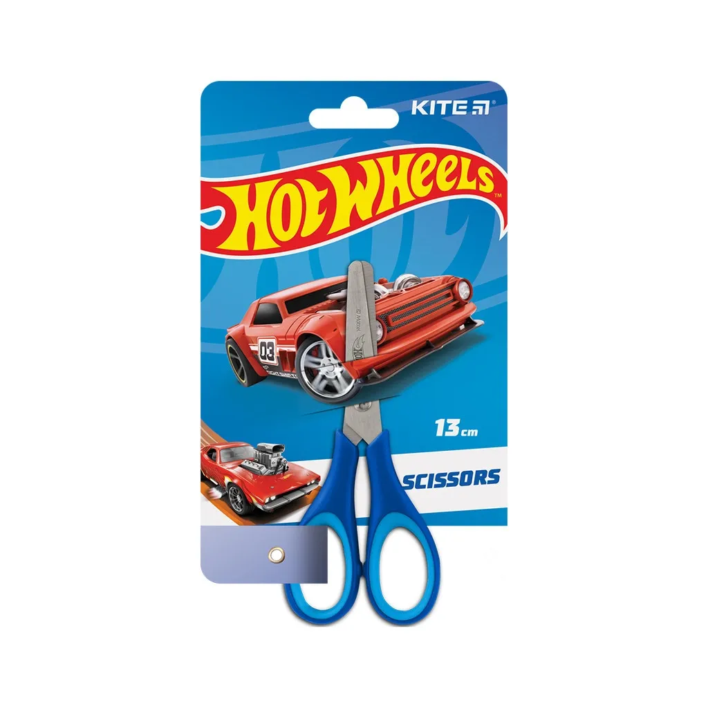 Ножницы Kite детские в футляре Hot Wheels 13 см (HW23-123)