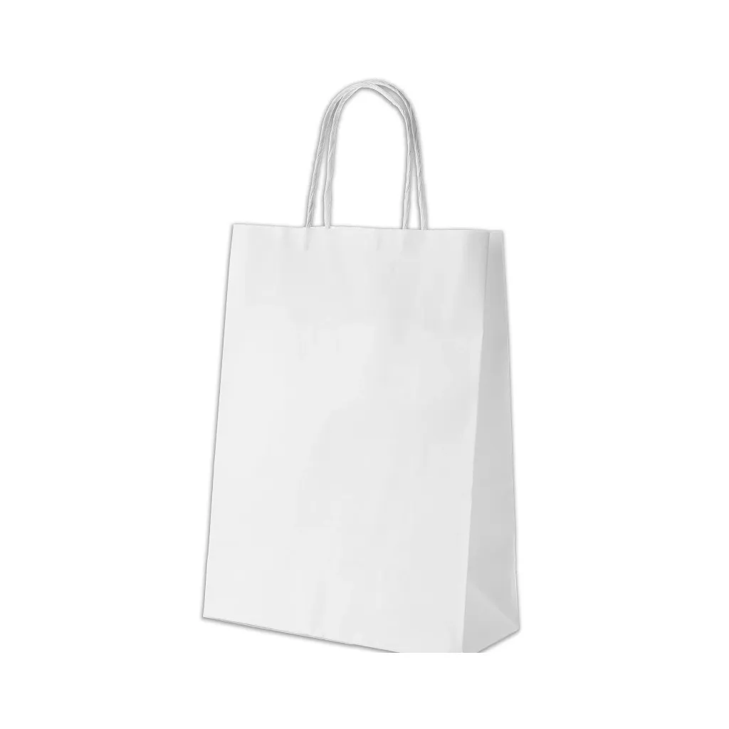 Подарочный пакет Куверт 100 Ecobag бумажный, 30х17х34 см белый (BAG-KUV-305170340-WH)
