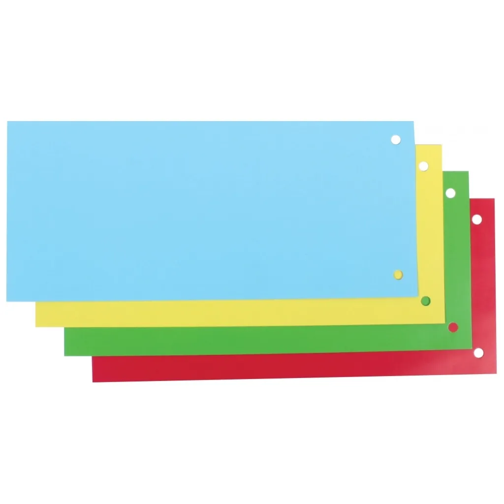 Разделитель страниц Economix 240х105 мм, картон, разноцветный, 100 шт (E30809)