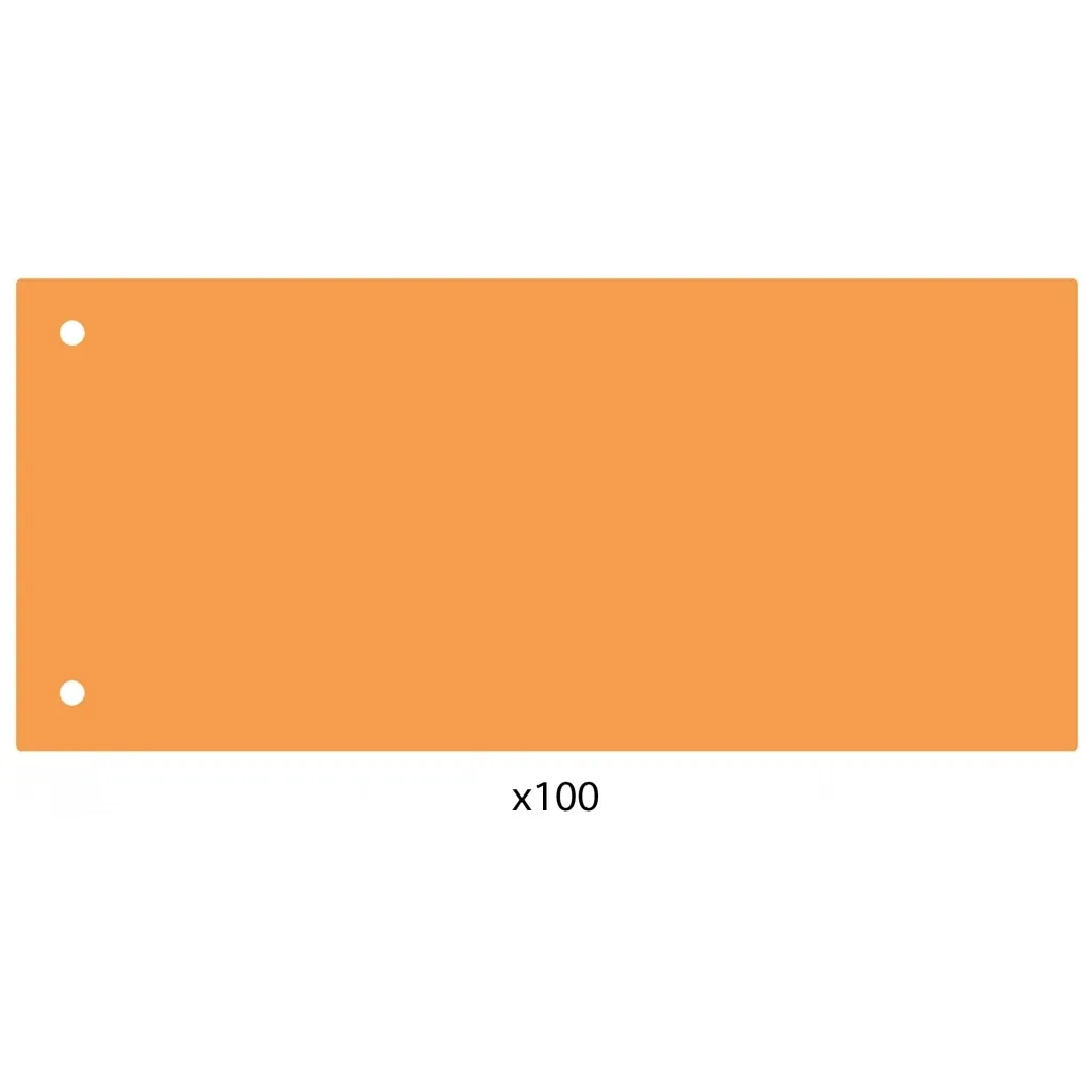 Разделитель страниц Economix 240х105 мм, пластик, оранжевый, 100 шт (E30811-06)