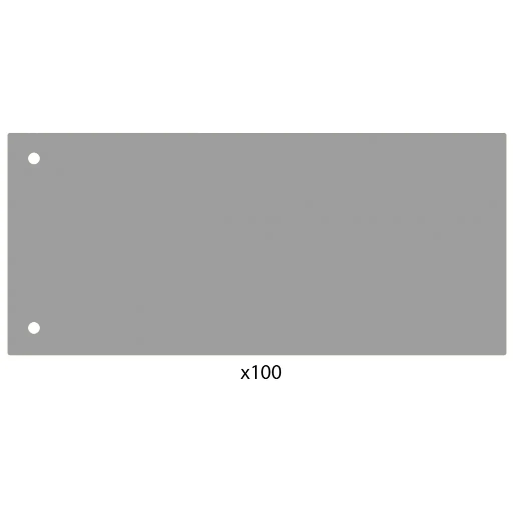 Разделитель страниц Economix 240х105 мм, пластик, серый, 100 шт (E30811-10)