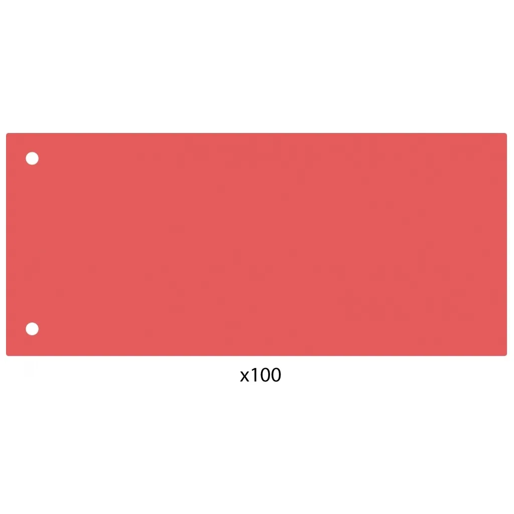 Разделитель страниц Economix 240х105 мм, пластик, красный, 100 шт (E30811-03)