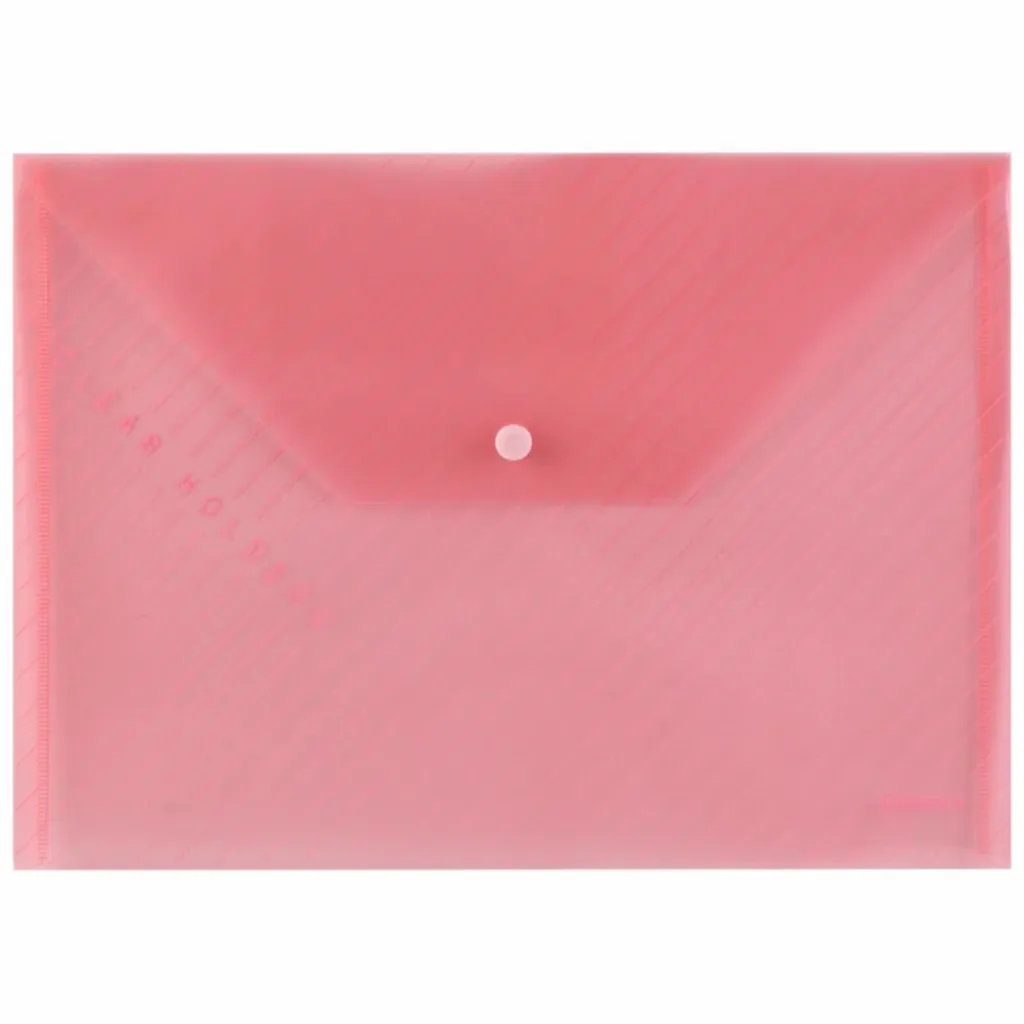 Папка - конверт Comix А4, прозрачна червона (FOLD-COM-C330-R)