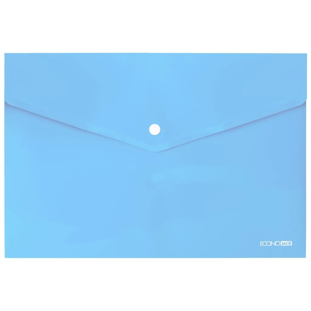 Папка - конверт Economix А4 180 мкм, непрозора, пастельна блакитна (E31301-82)