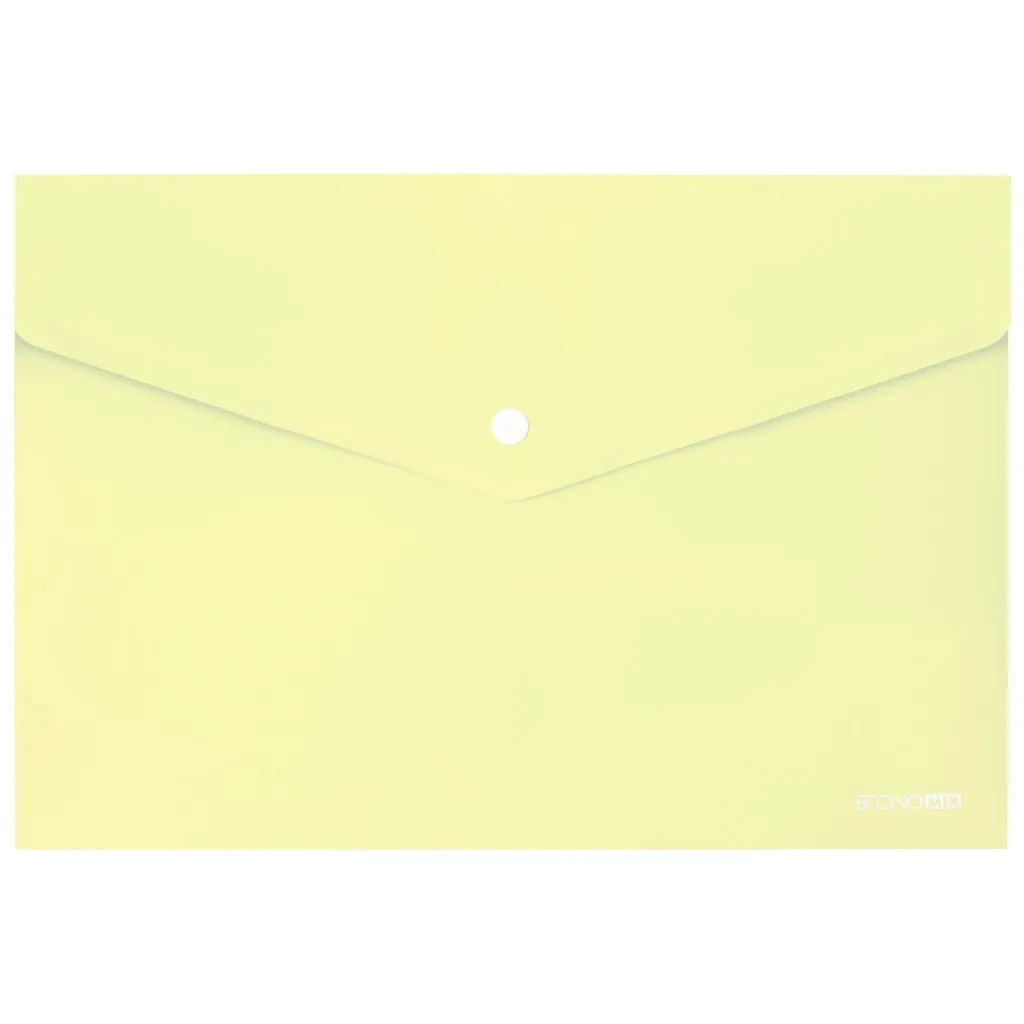 Папка - конверт Economix А4 180 мкм, непрозора, пастельна жовта (E31301-85)