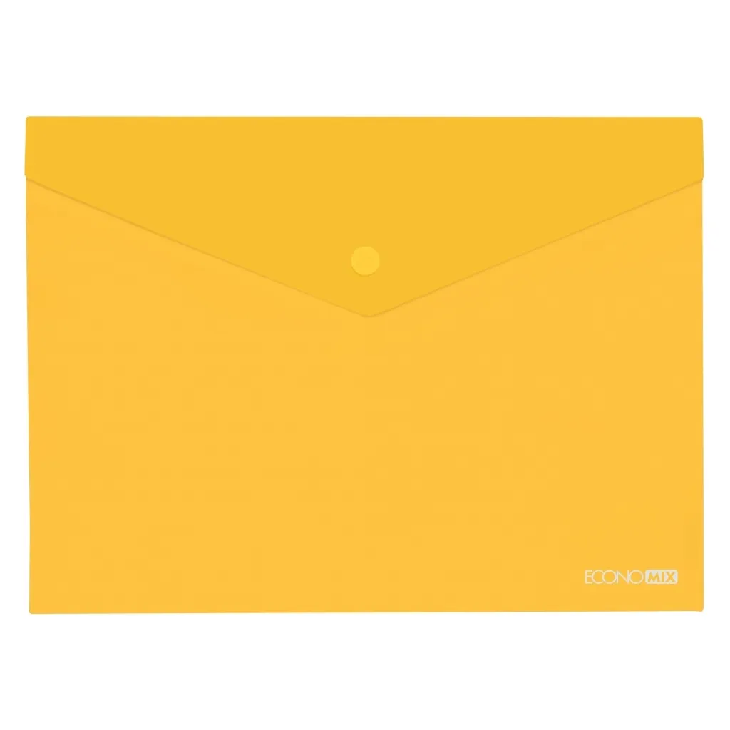 Папка - конверт Economix А5 180 мкм прозрачна, фактура "глянець", жовта (E31316-05)