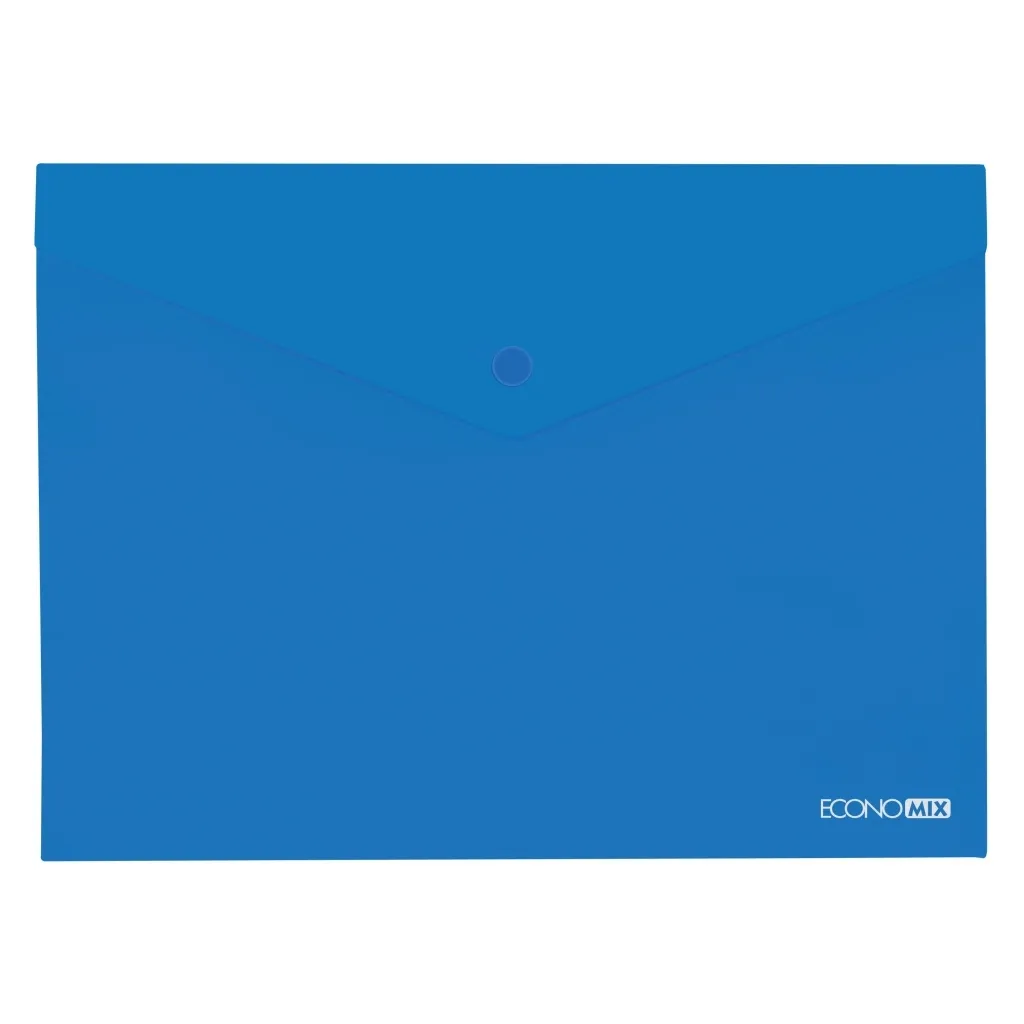 Папка - конверт Economix А5 180 мкм прозрачна, фактура "глянець", синя (E31316-02)