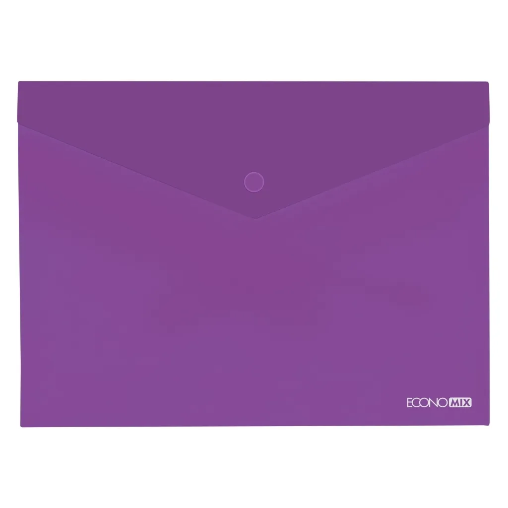 Economix А5 180 мкм прозрачная, фактура "глянец", фиолетовая (E31316-12)