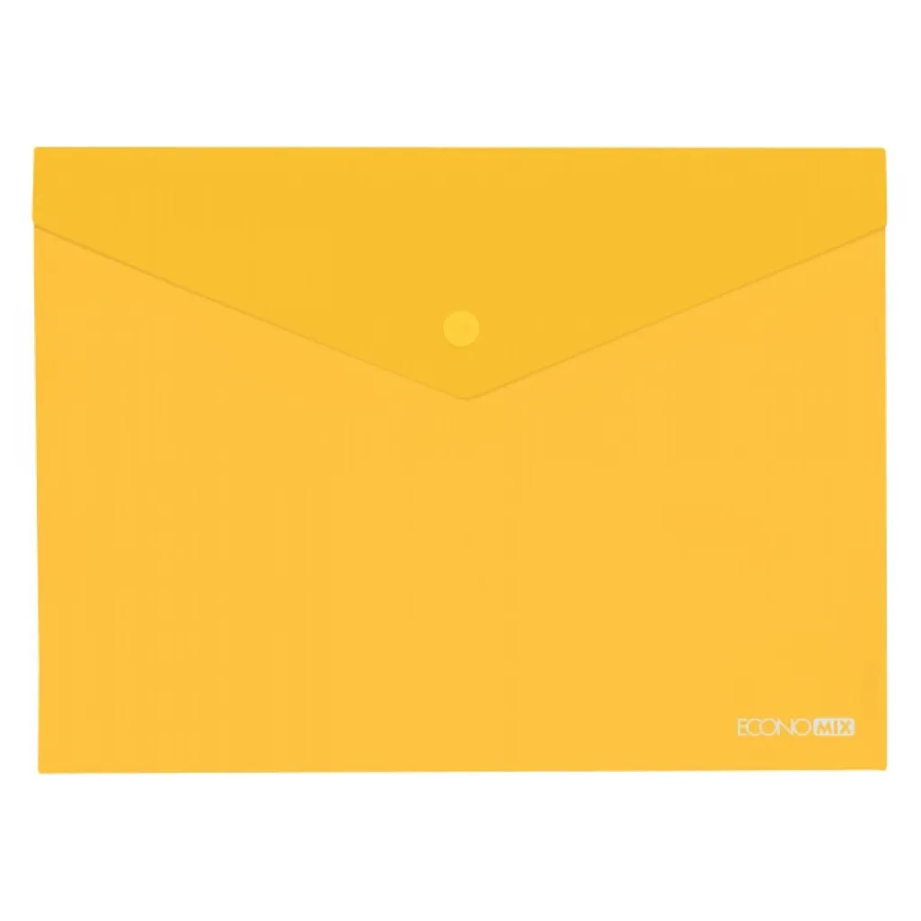Папка - конверт Economix В5 180 мкм прозрачна, фактура "глянець", жовта (E31302-05)