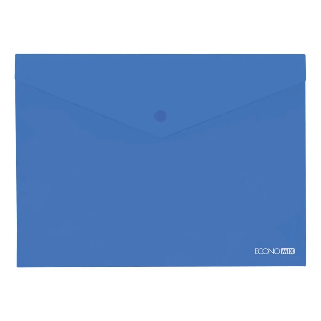 Папка - конверт Economix В5 180 мкм прозрачна, фактура "глянець", синя (E31302-02)