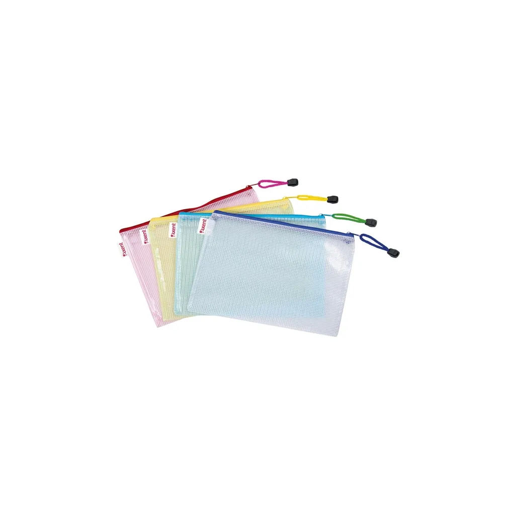 Папка на блискавці Axent А4, transparent, assorted colors (1406-00-А)