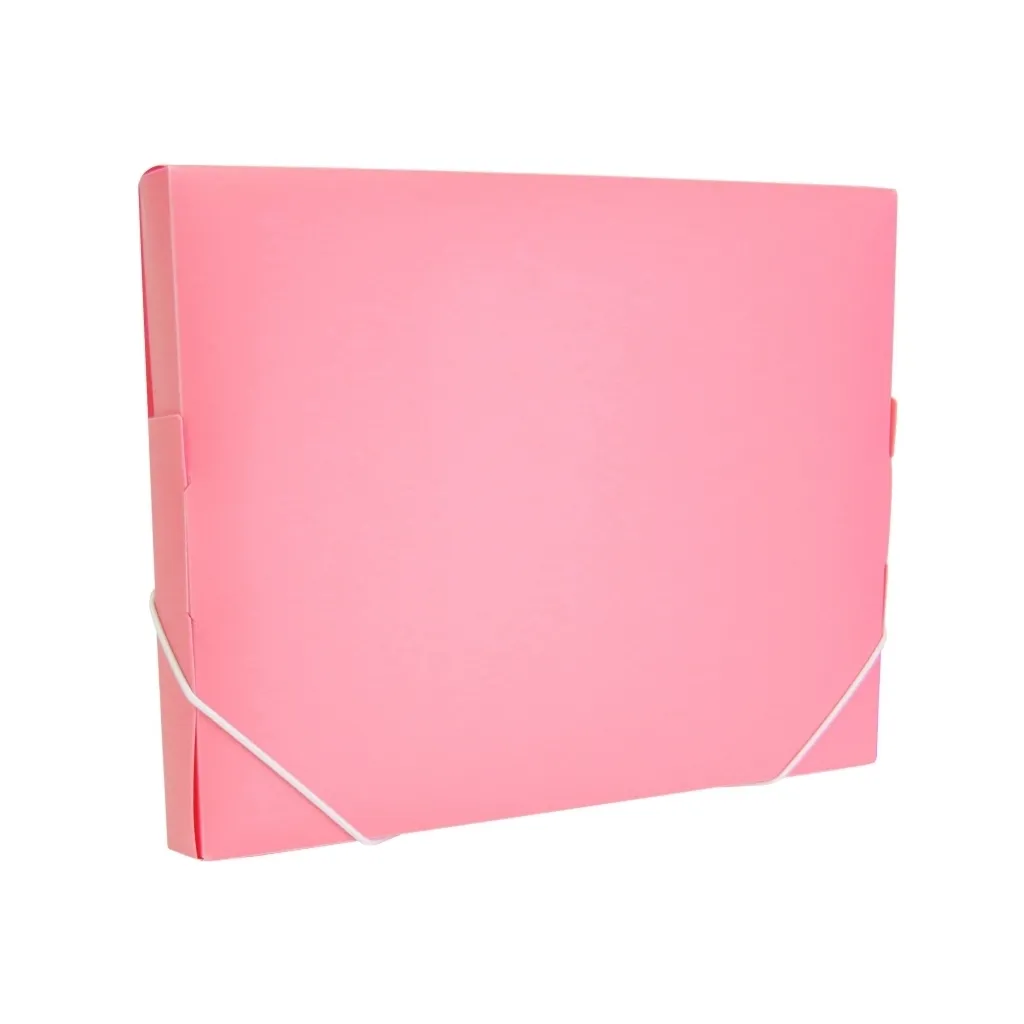 Папка на резинках Optima А4 30 мм, пастельна рожева (O35616-89)