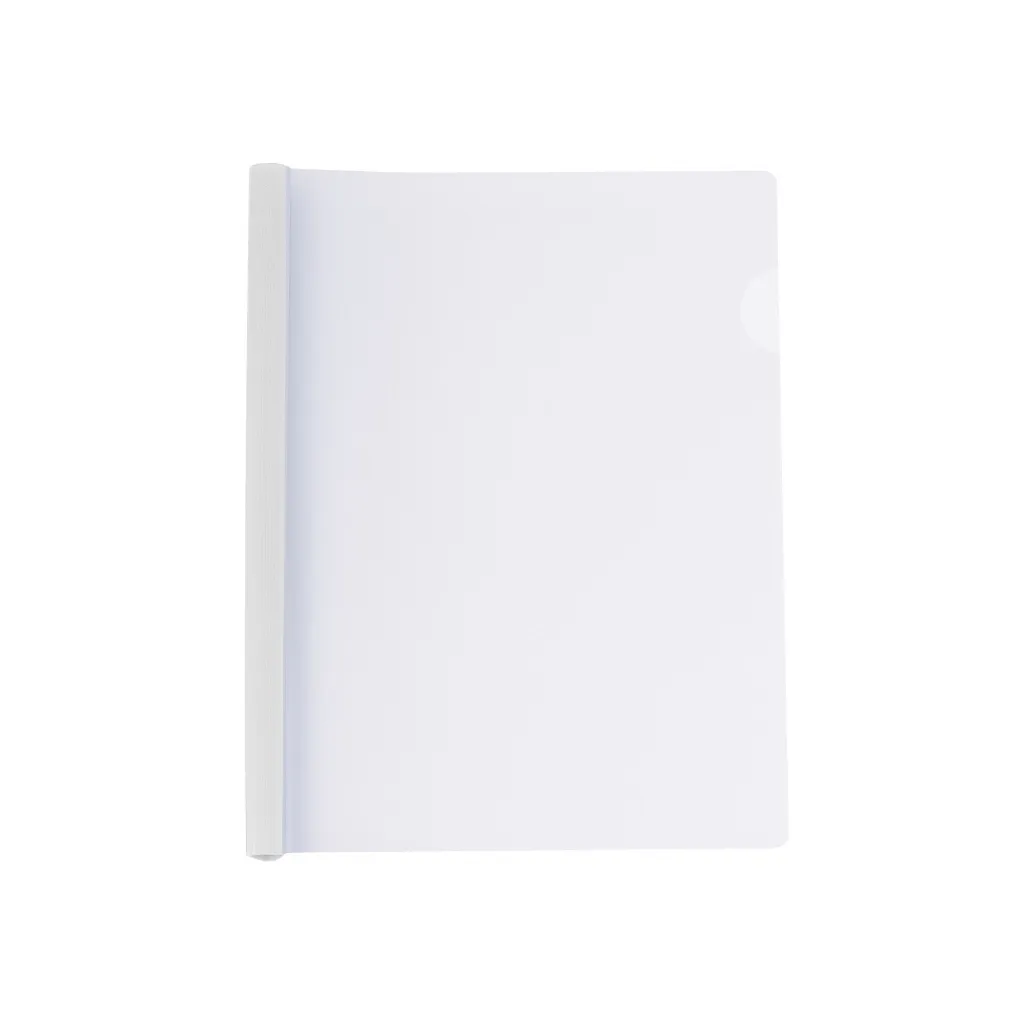 Папка-скоросшиватель Economix А4 с планкой-зажимом 15 мм (2-95 листов), белая (E31211-14)