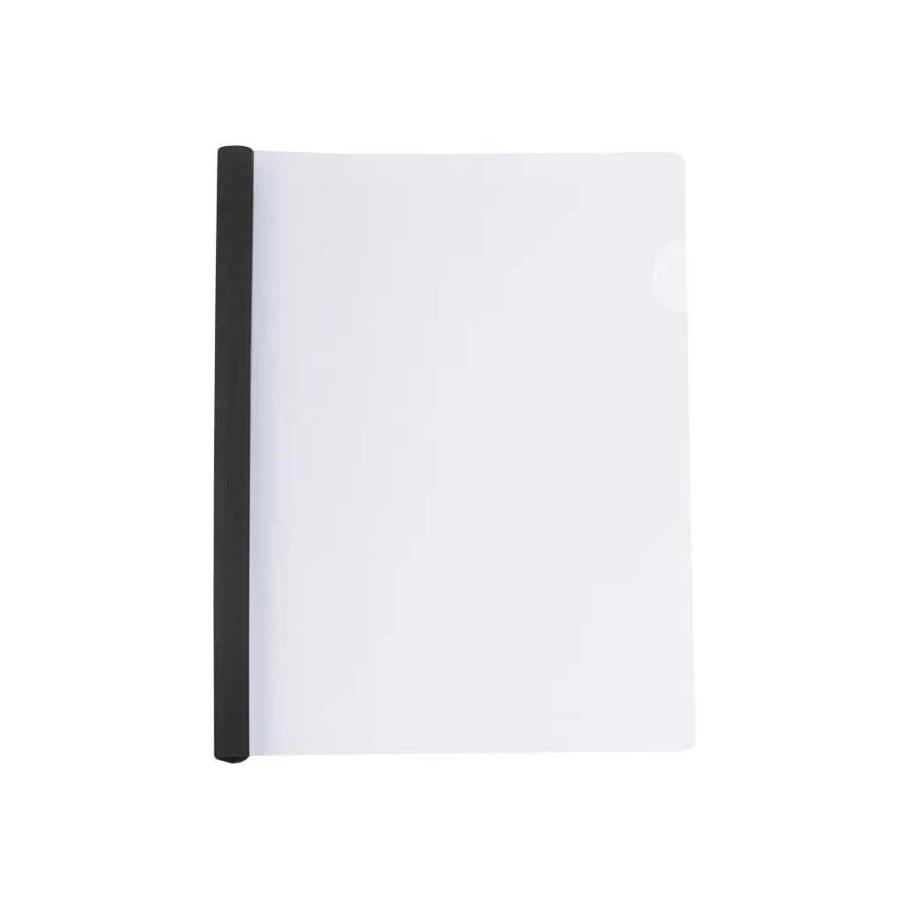 Папка-скоросшиватель Economix А4 с планкой-зажимом 6 мм (2-35 листов), черная (E31204-01)