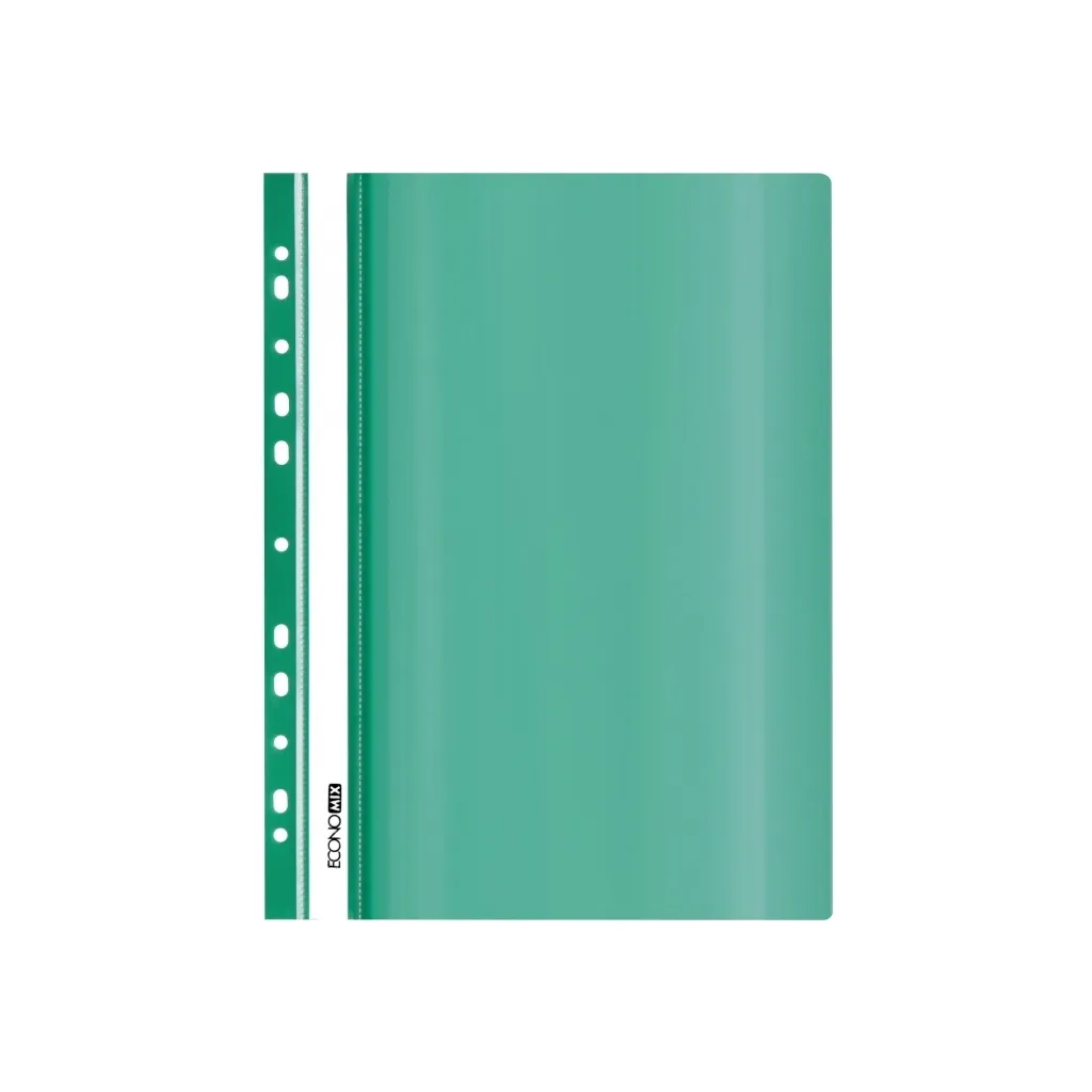 Папка-скоросшиватель Economix А4 с перфорацией, фактура "глянец", зеленая (E31510-04)