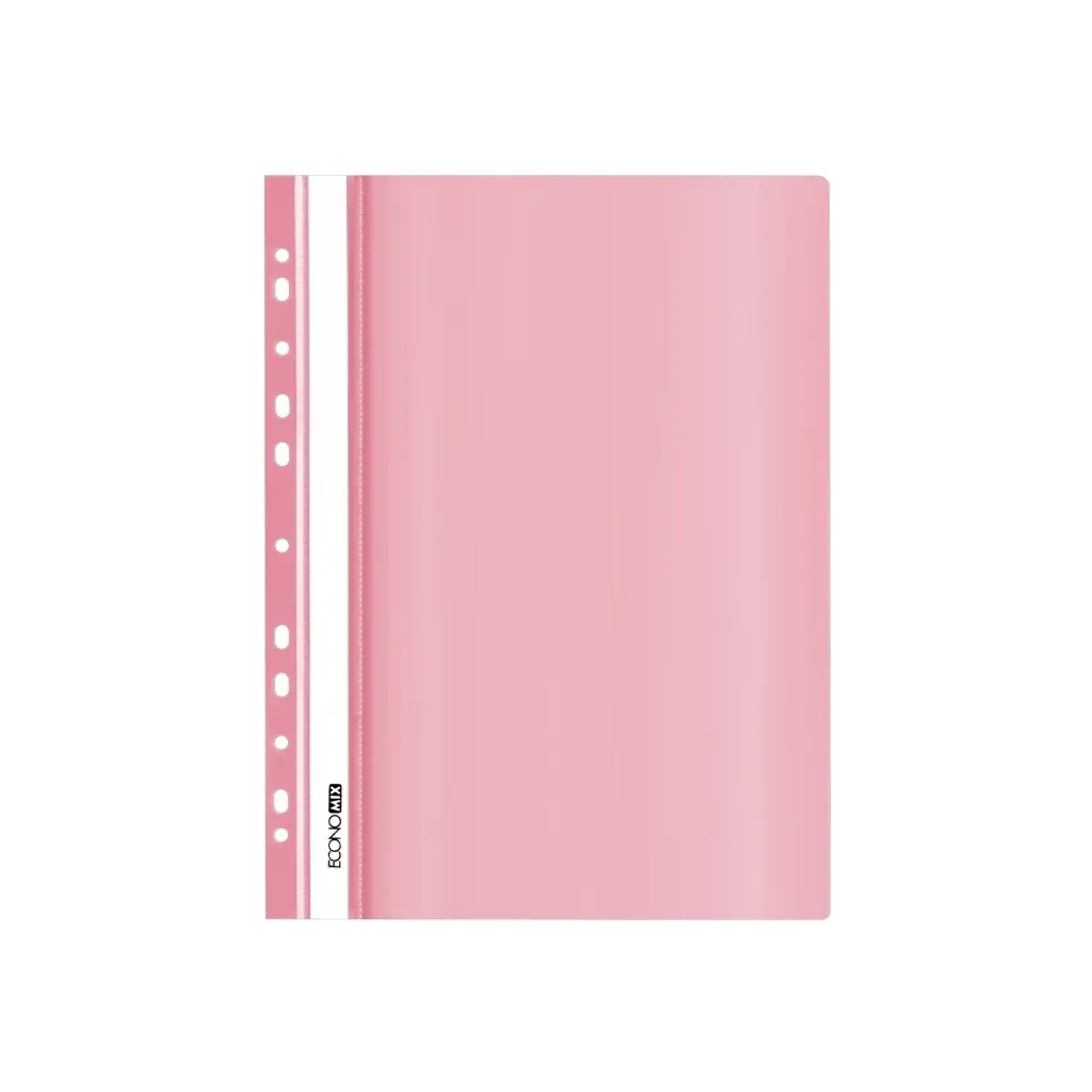 Папка-швидкозшивач Economix А4 з перфорацією, фактура "глянець", пастельна рожева (E31510-89)