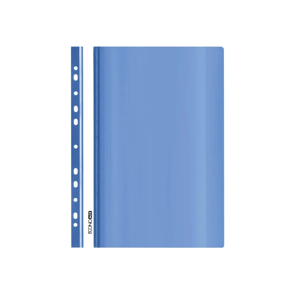 Папка-скоросшиватель Economix А4 с перфорацией, фактура "глянец", синяя (E31510-02)