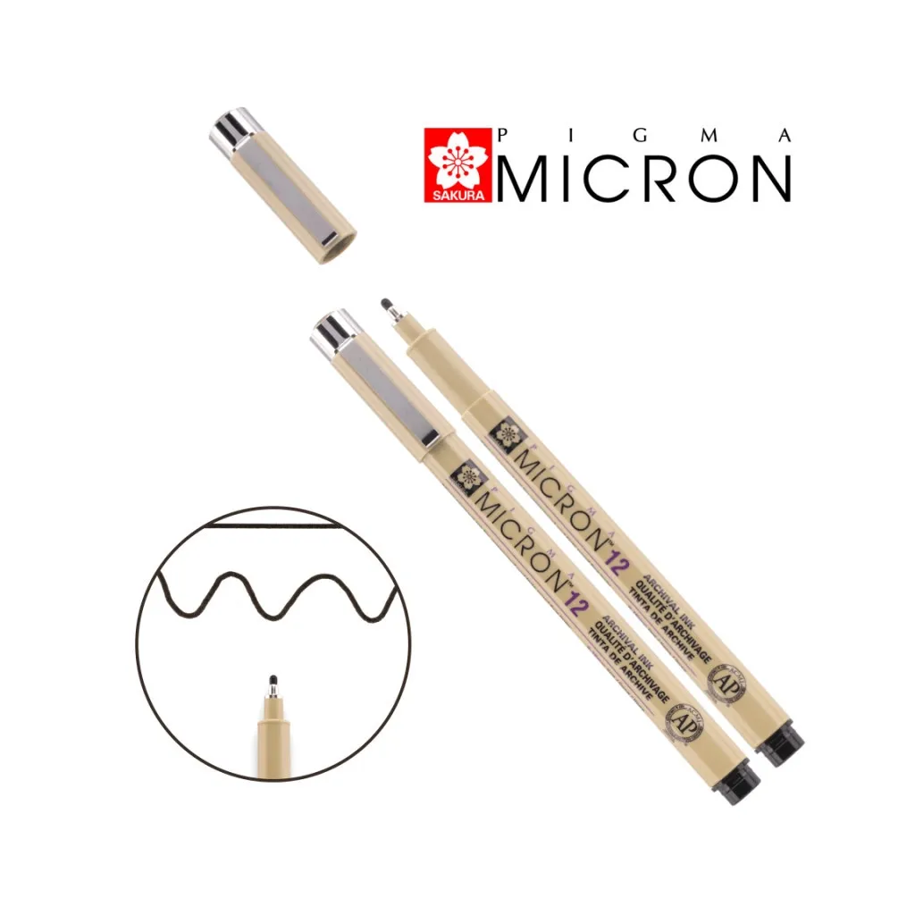  Sakura Pigma Micron (12) 0,7 мм Черный (0084511323315)