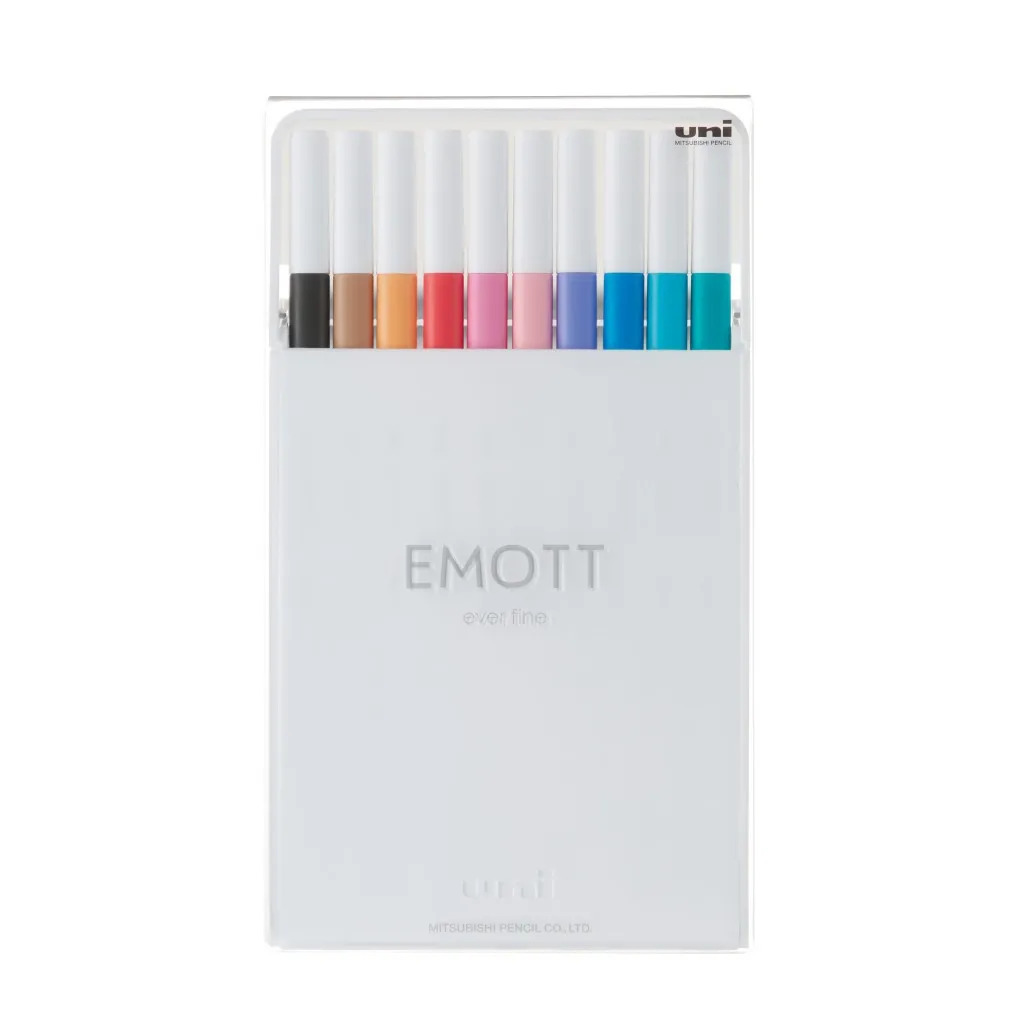  UNI набор Emott Soft Pastel Color 0.4 мм 10 цветов (PEM-SY/10C.02SPC)