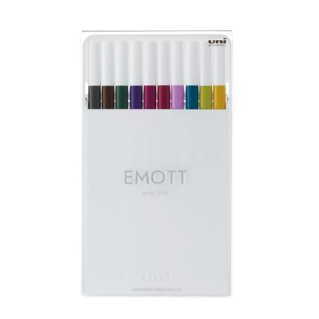  UNI набор Emott Calm-tone Dark Color 0.4 мм 10 цветов (PEM-SY/10C.03CTDC)