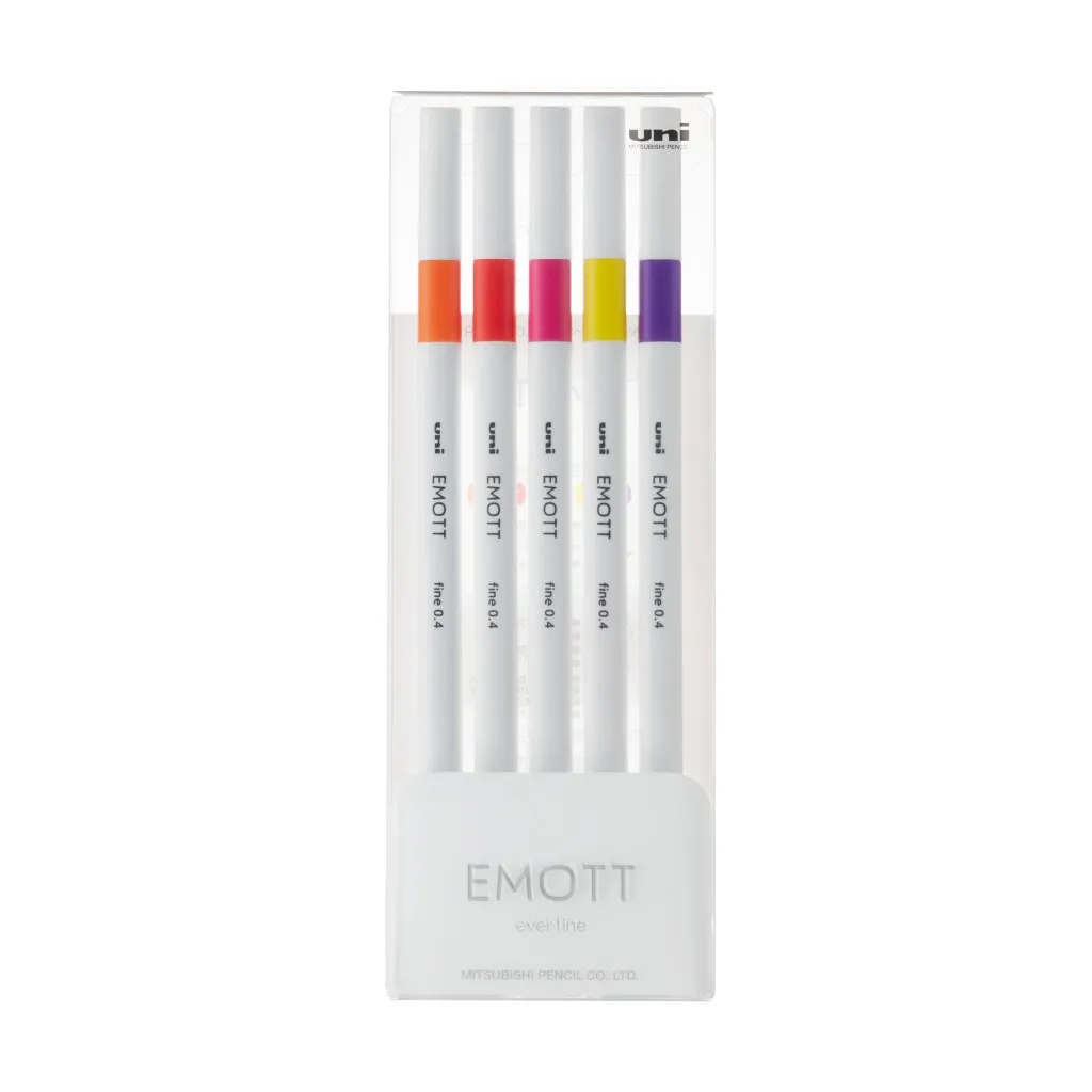  UNI набор Emott Passion Color 0.4 мм 5 цветов (PEM-SY/5C.02PC)