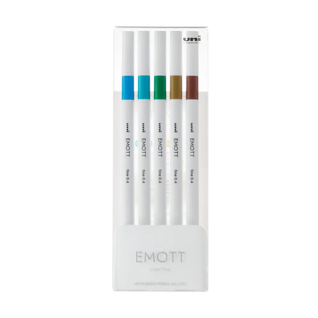  UNI набор Emott Island Color 0.4 мм 5 цветов (PEM-SY/5C.04IC)