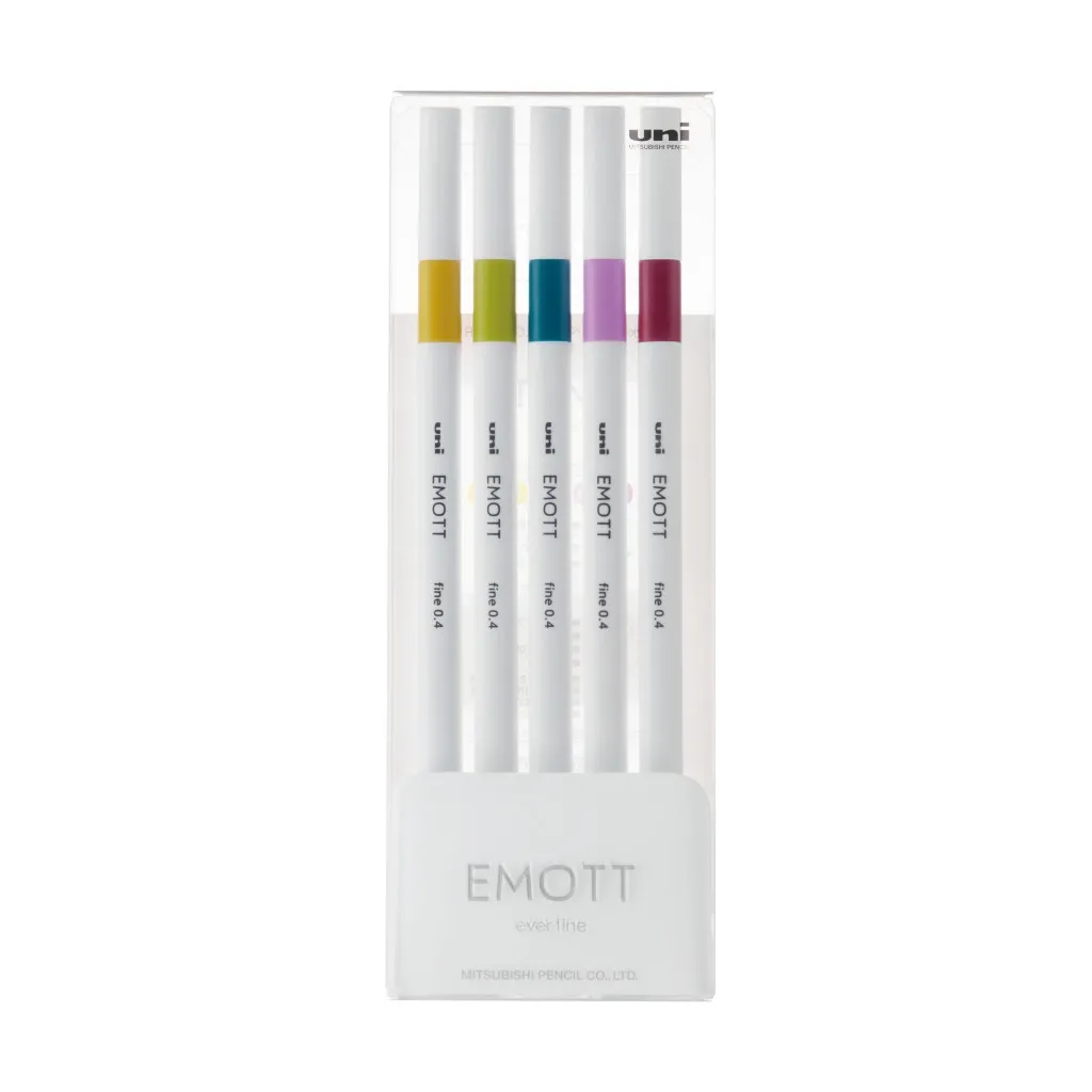 Лайнер UNI набір Emott Retro Color 0.4 мм 5 кольорів (PEM-SY/5C.08RC)