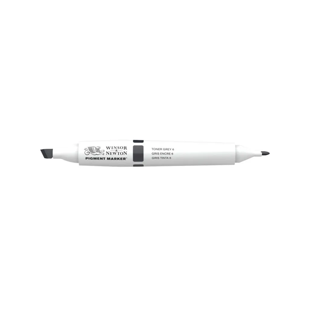 Маркер Winsor&Newton двосторонній Pigment marker (135) Сірий тонер 6 (884955040683)