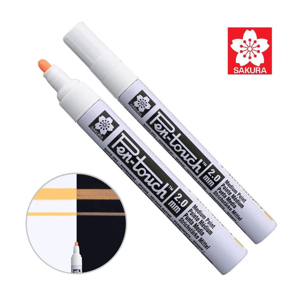 Маркер Sakura Pen-Touch Оранжевий, флуоресцентний, середній (MEDIUM) 2.0мм (084511322769)