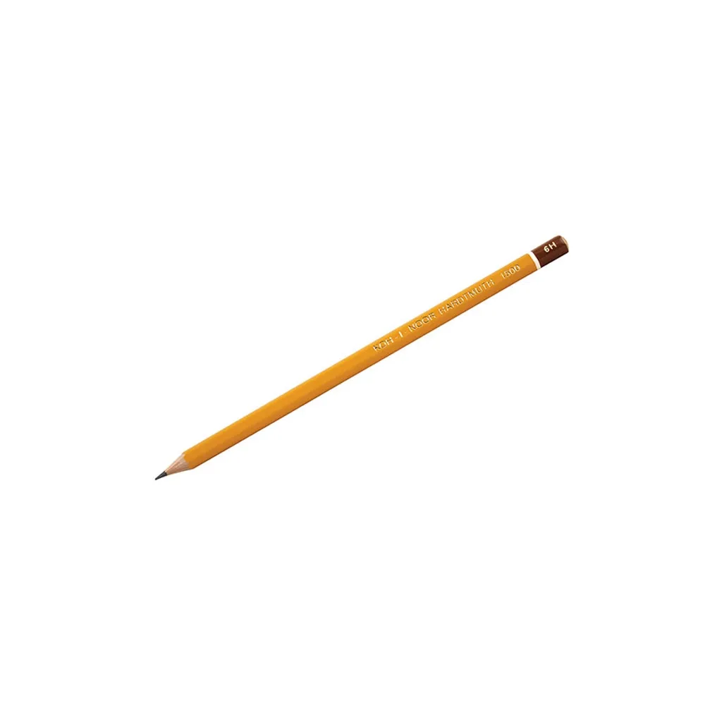 Олівець графітний Koh-i-Noor 6H без резинки корпус Жовтий (1500.6H)