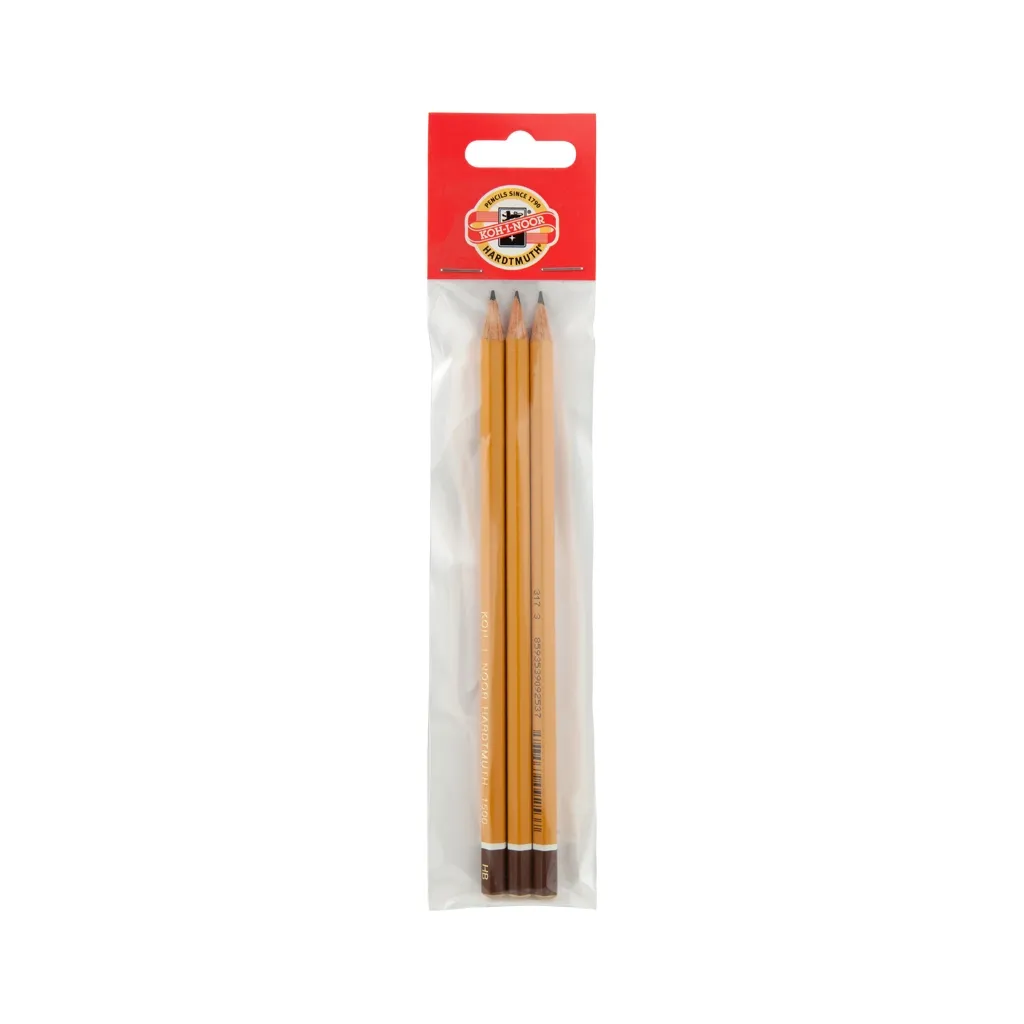 Олівець графітний Koh-i-Noor без резинки 3шт (1500.HB/P)