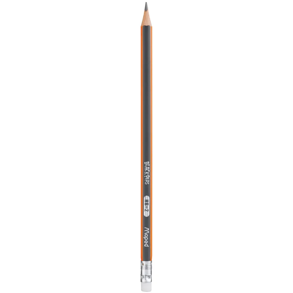 Олівець графітний Maped BLACK PEPS, HB, з гумкою (MP.851721)