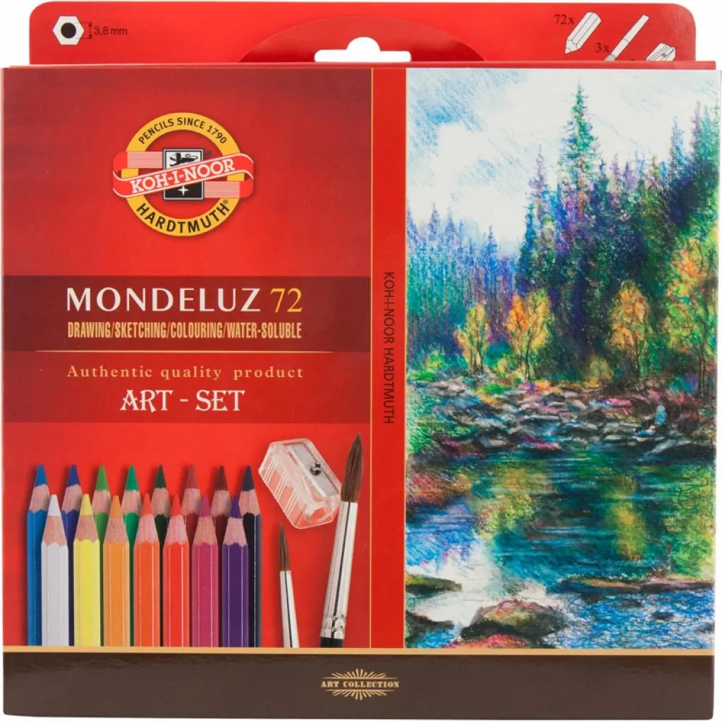 Карандаш цветный Koh-i-Noor Mondeluz акварельные 72 цвета (3714)
