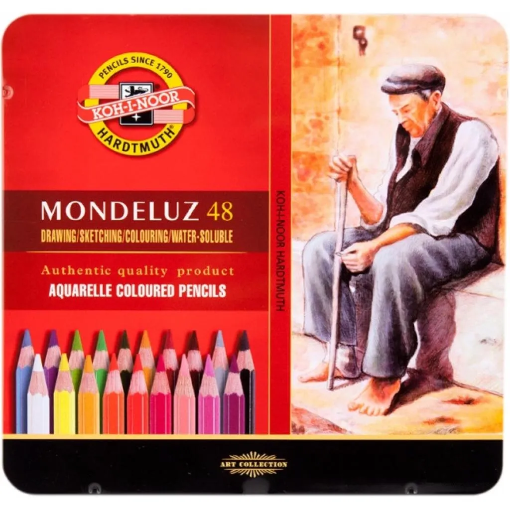 Олівцець кольоровий Koh-i-Noor Mondeluz акварельні 48 кольорів (372604)