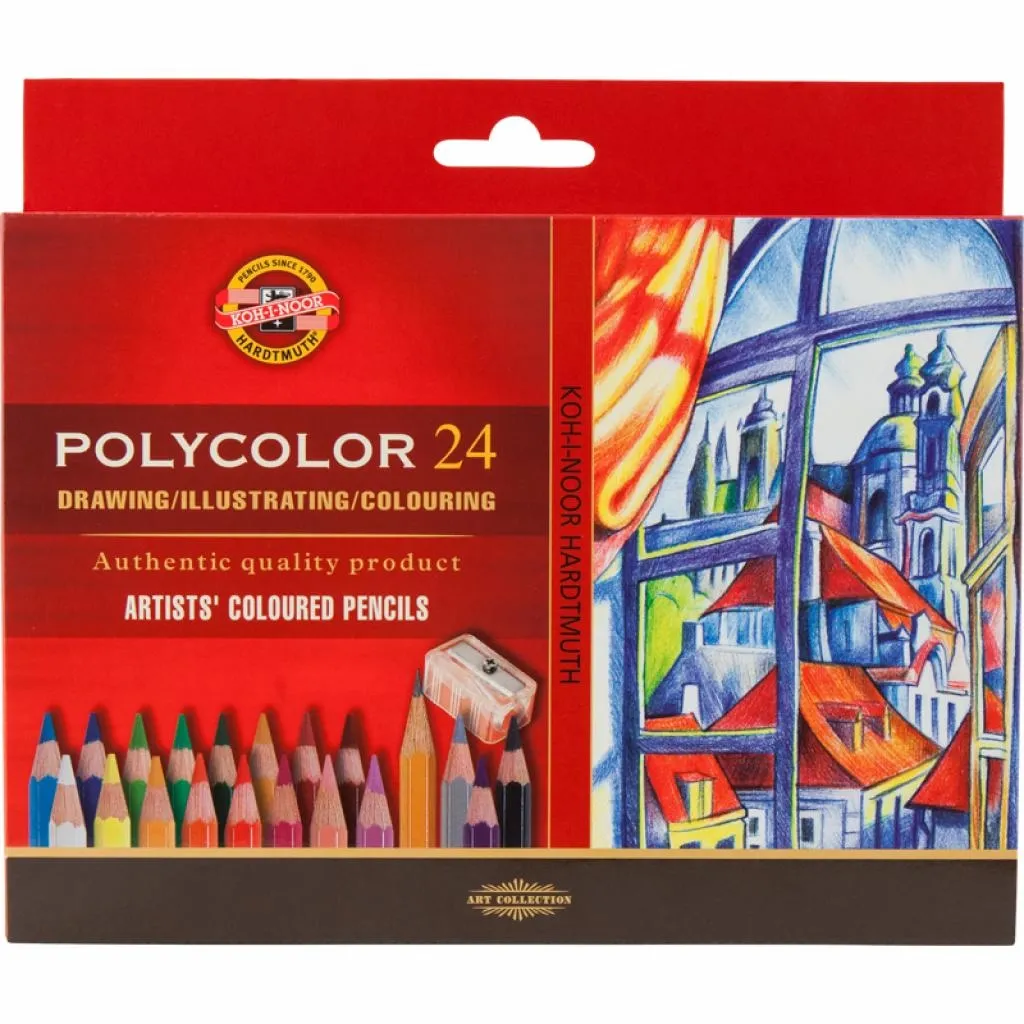 Карандаш цветный Koh-i-Noor Polycolor художественные 24 цвета (3834)
