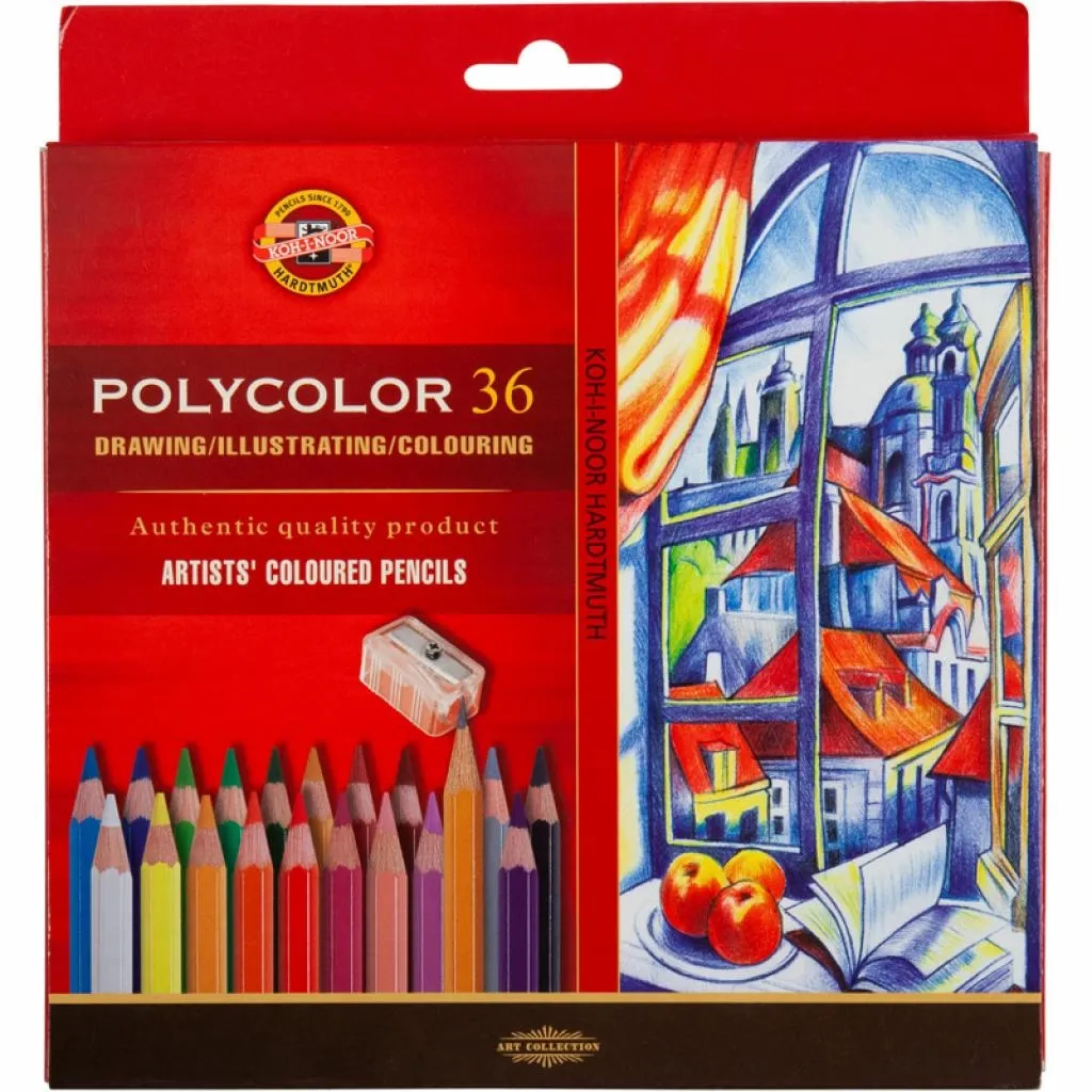 Карандаш цветный Koh-i-Noor Polycolor художественные 36 цвета (3835)