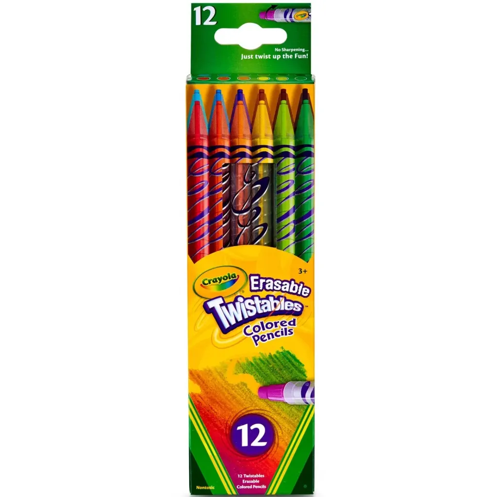 Карандаш цветный Crayola Твист выкручиваются и стираются 12 шт (256360.024)