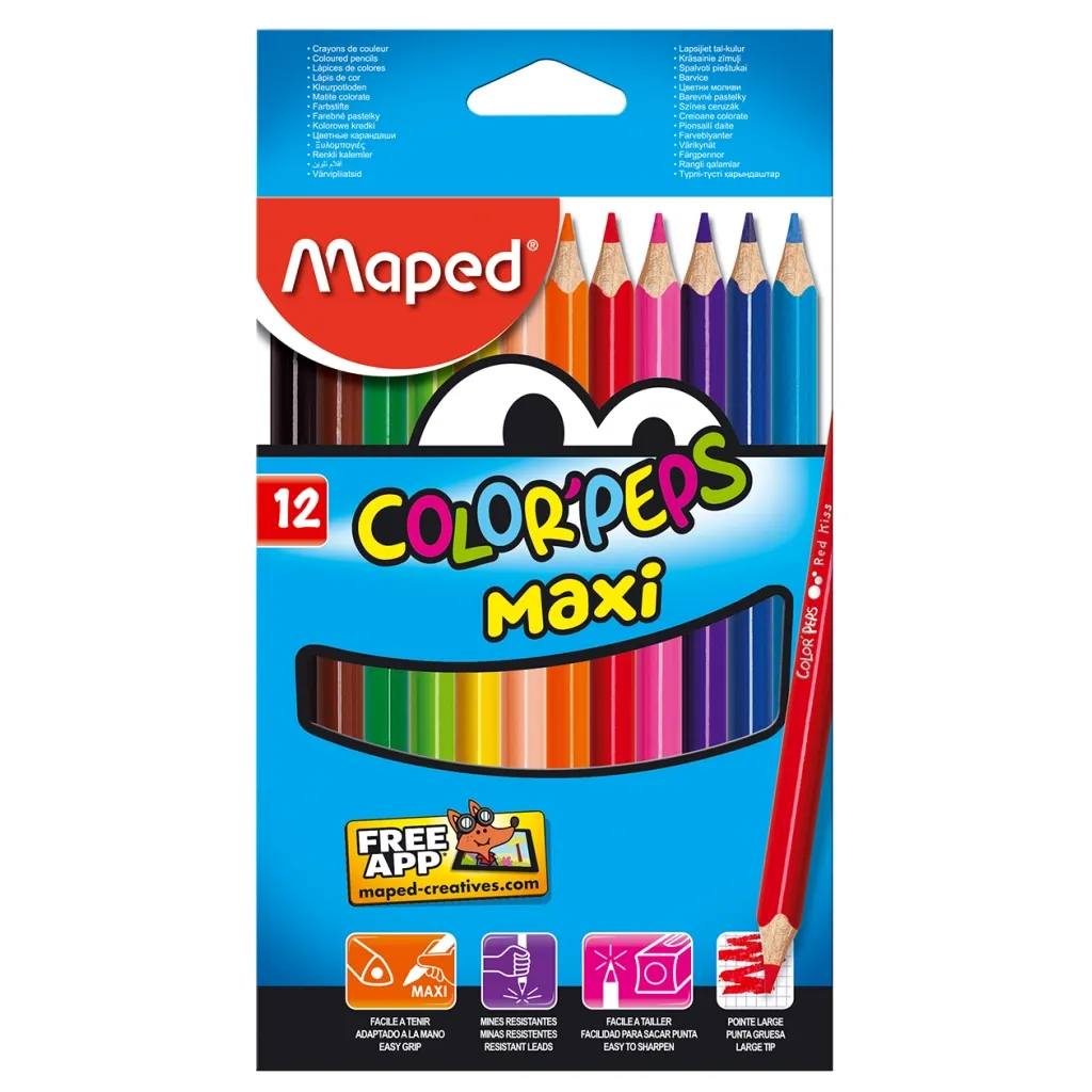 Карандаш цветный ZiBi Color Peps Maxi 12 цв. (MP.834010)
