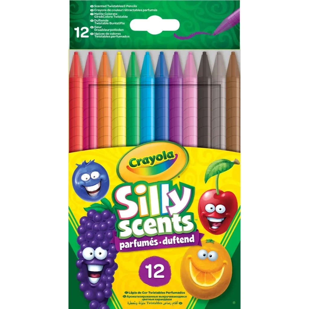 Олівцець кольоровий Crayola Silly Scents Твістщо викручуються (washable) з ароматом, 12 (256357.024)