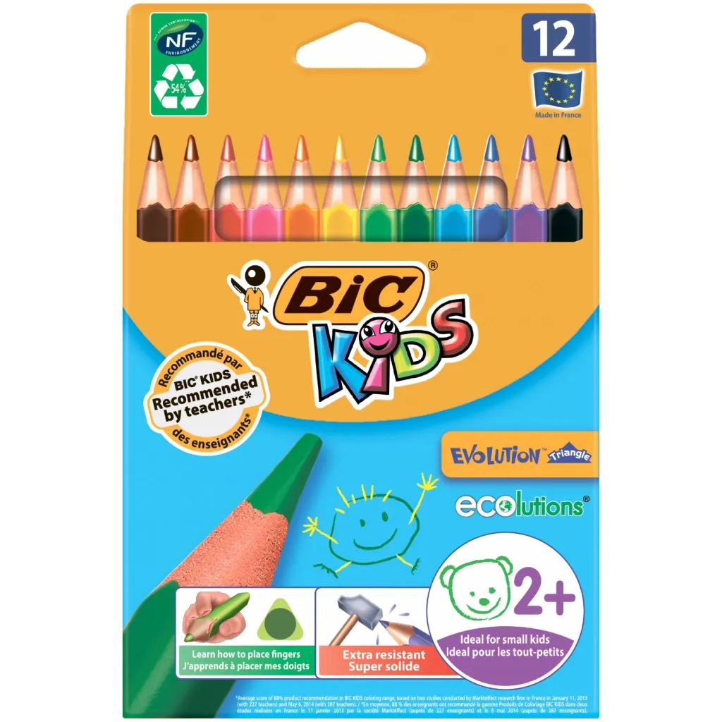 Карандаш цветный Bic Evolution Triangle 12 шт (bc8297356)