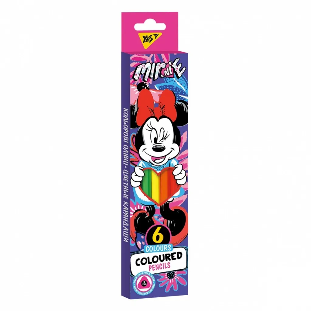 Олівцець кольоровий Yes Minnie Mouse 6 кільк. (290650)