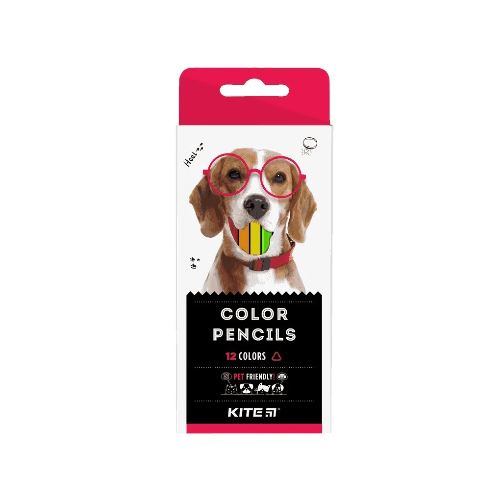 Карандаш цветный Kite трехгранные Dogs 12 шт. (K22-053-1)
