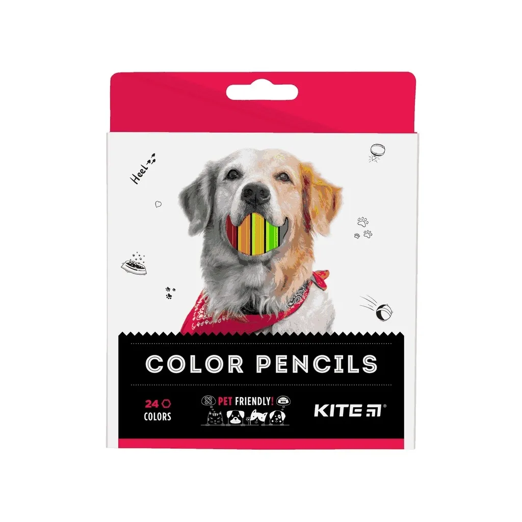 Олівцець кольоровий Kite Dogs 24 шт (K22-055-1)