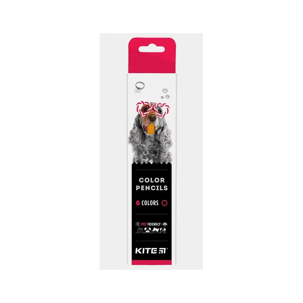 Олівцець кольоровий Kite Dogs 6 шт (K22-050-1)