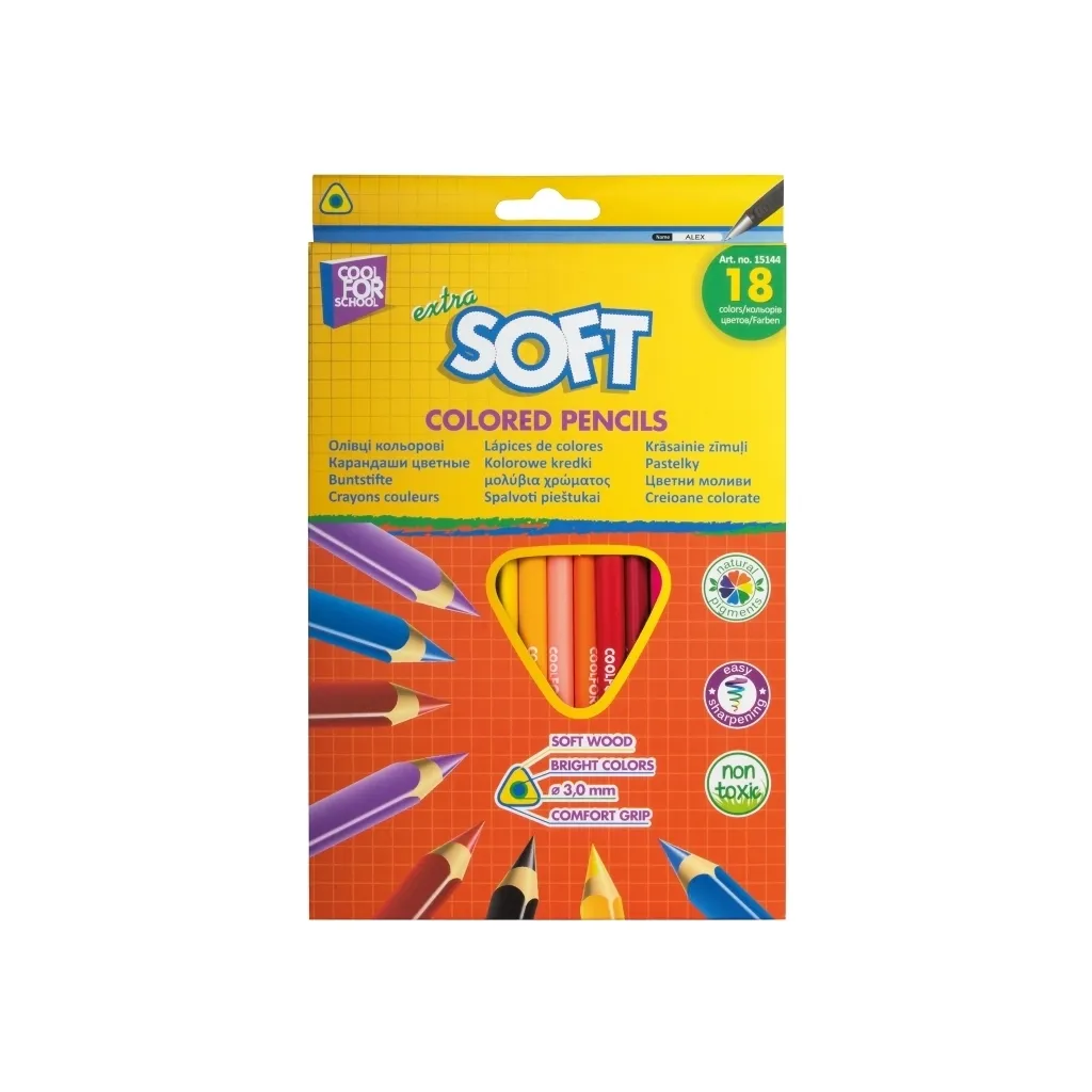Карандаш цветный Cool For School Extra Soft 18 цветов (CF15144)