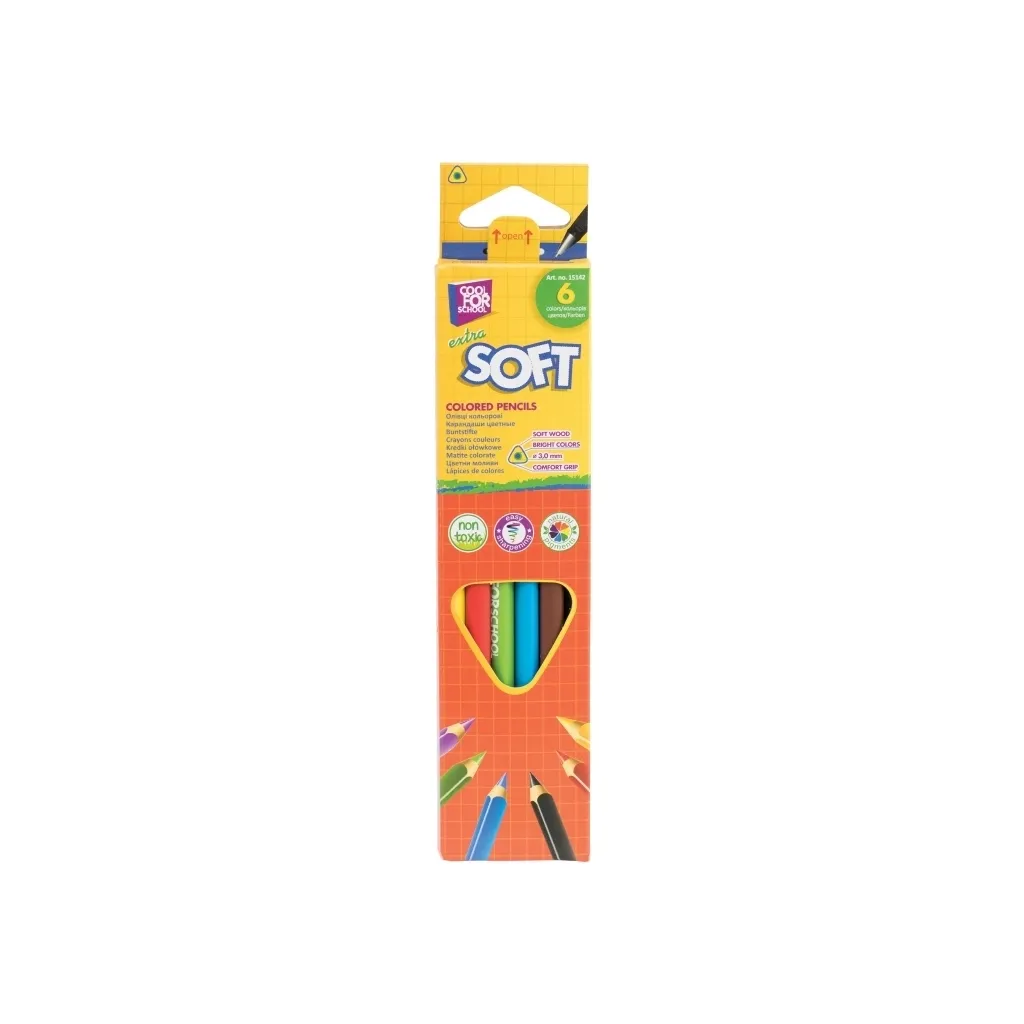 Олівцець кольоровий Cool For School Extra Soft 6 кольорів (CF15142)